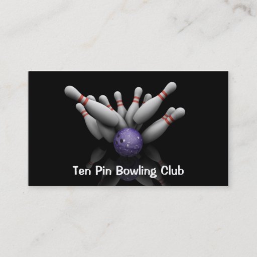 Customizable Ten Pin Bowling Business Card