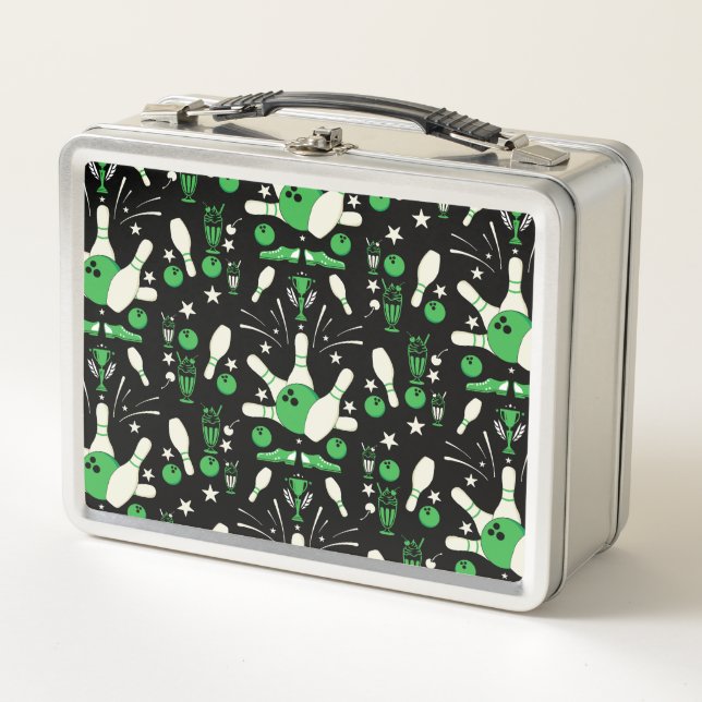 Ten Pin Bowling Home Decor Metal Lunch Box (Front)