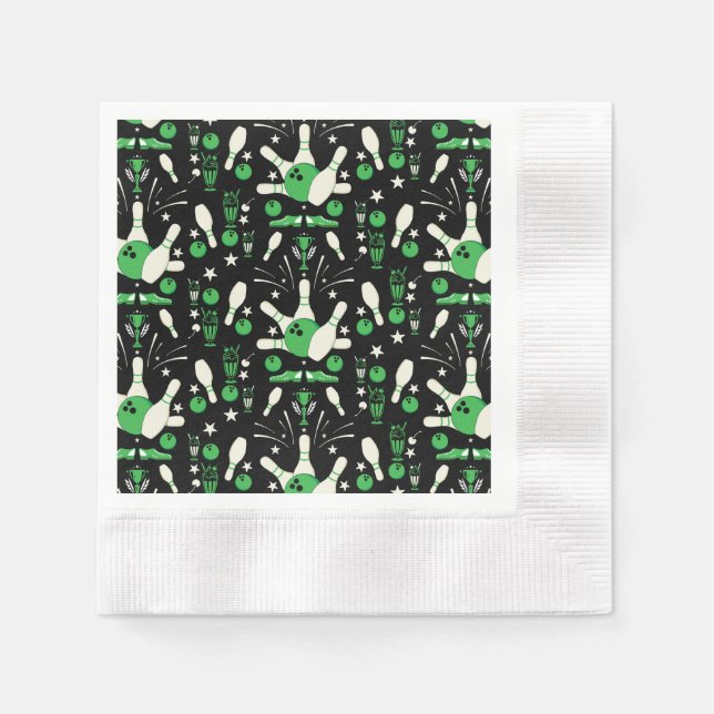 Ten Pin Bowling Home Decor Napkins (Front)