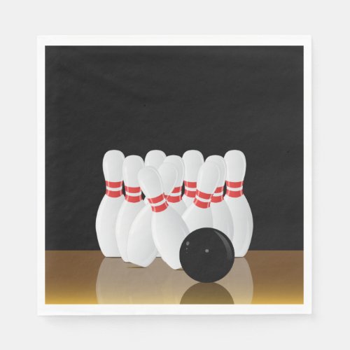 Ten Pin Bowling Strike Napkins