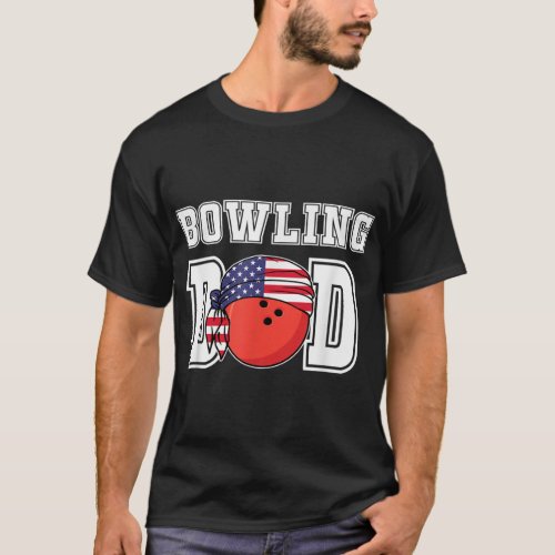 Ten Pin Bowling Team Player Fathers Dad Bowling T_Shirt