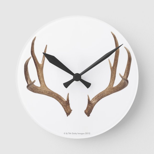 Ten Point Deer Round Clock (Front)