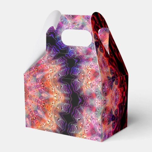 Ten Pointed Radial Colorful Kaleidoscope Favor Boxes