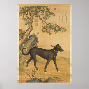 Ten Prized Dogs - Xuezhualu(Chinese greyhound) Poster
