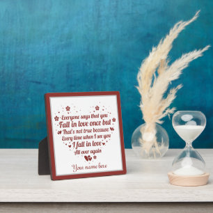 ten reasons why love you word art add name plaque