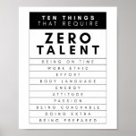 Ten Things That Require Zero Talent  Poster