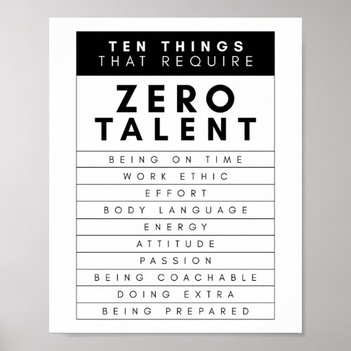 Ten Things That Require Zero Talent  Poster