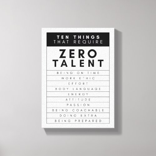 Ten Things That Require Zero Talent Wall Art