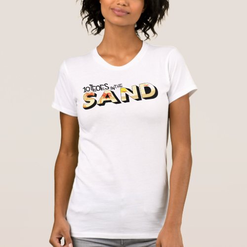 Ten Toes in the Sand Retro Vintage T_Shirt