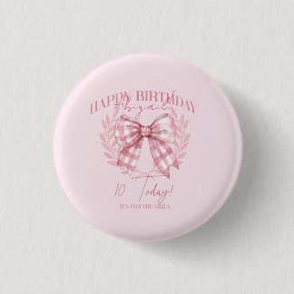 Ten Year Old Girl's Beribboned Birthday Button