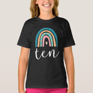 Ten Year Old Rainbow 10th Birthday Gifts For Girls T-Shirt