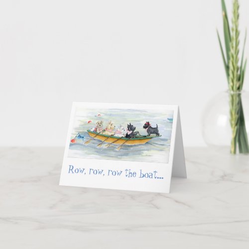 Tenacious Terrier Rowing Team note card