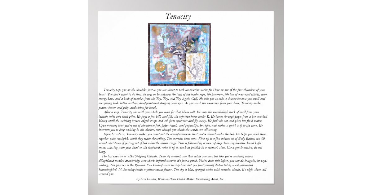 Tenacity Poster | Zazzle