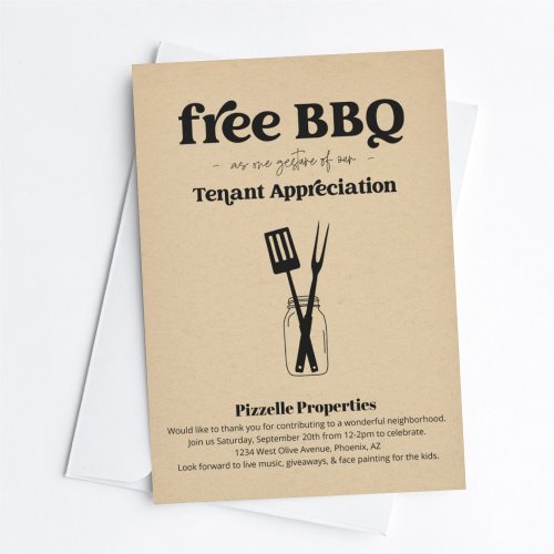 Tenant Appreciation Business BBQ Party Invitation