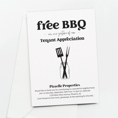 Tenant Appreciation Business BBQ Party Invitation