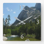 Tenaya Creek in Yosemite National Park Square Wall Clock