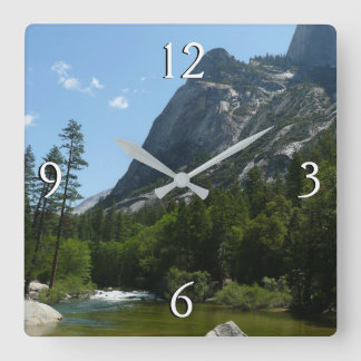 Tenaya Creek in Yosemite National Park Square Wall Clock
