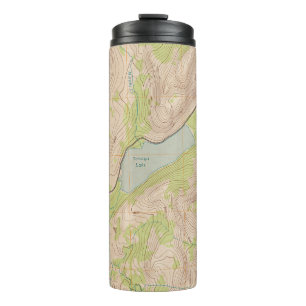 Tenaya Lake, California Topographic Map Thermal Tumbler