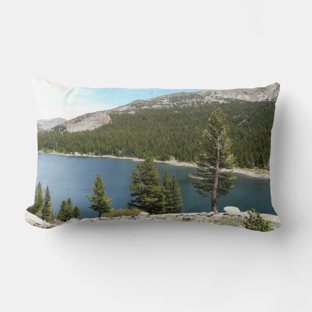 Tenaya Lake in Yosemite National Park Lumbar Pillow (Front)