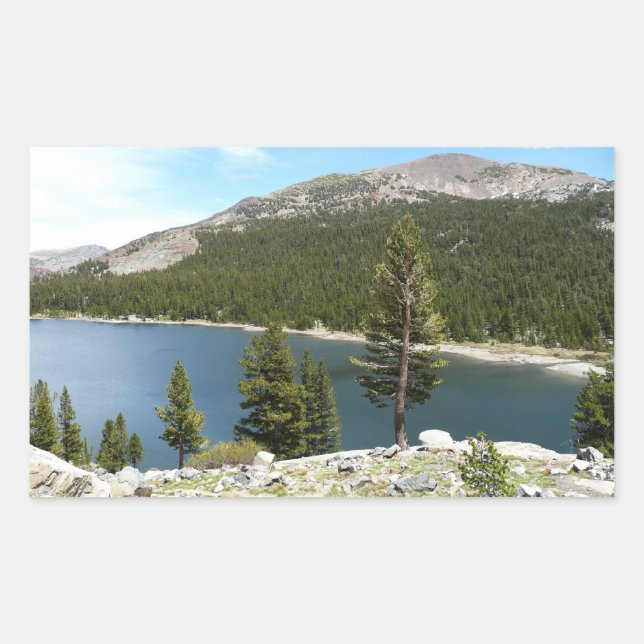 Tenaya Lake in Yosemite National Park Rectangular Sticker (Front)