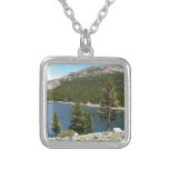 Tenaya Lake in Yosemite National Park Silver Plated Necklace