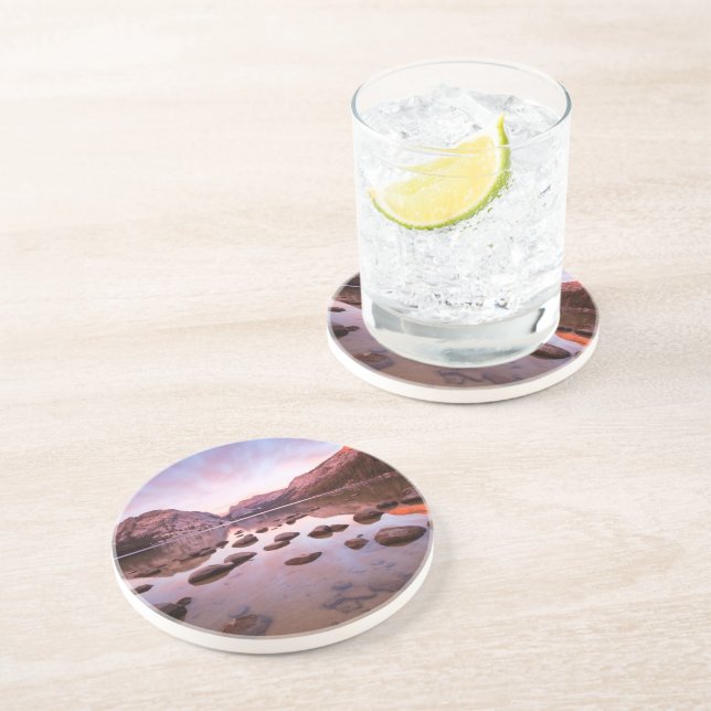 Tenaya Lake Sandstone Coaster (Side)