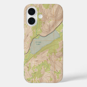 Tenaya Lake, Yosemite Topographic Map iPhone 16 Case