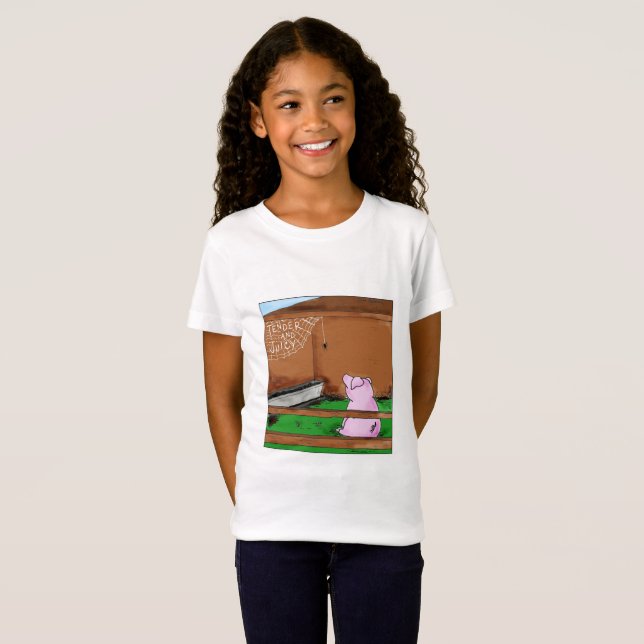 Tender and Juicy Charlotte's Web Cartoon T-Shirt (Front Full)