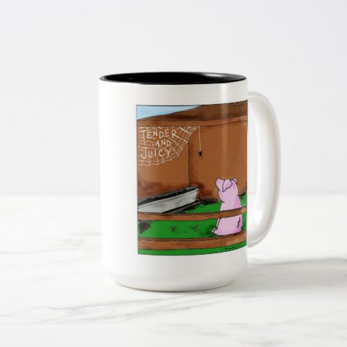 Tender and Juicy Charlottes Web Cartoon Two_Tone Coffee Mug