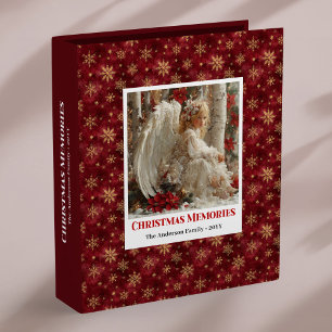 Tender Angel Red Gold Personalized album 3 Ring Binder