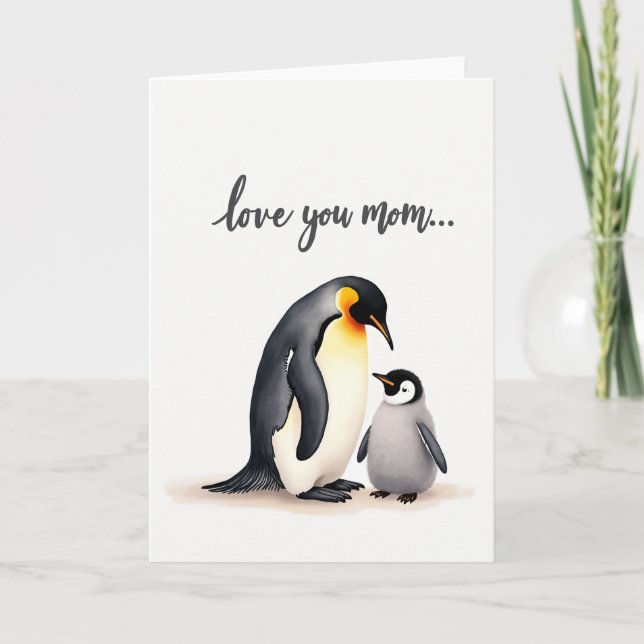 Tender Arctic Bird Mothers Day Card (Front)