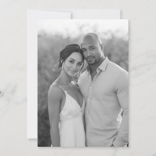 Tender Black and White Photo Invitation
