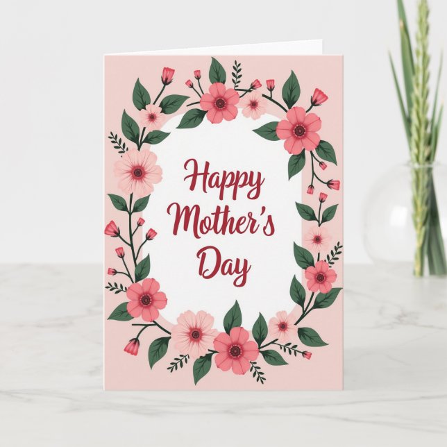 Tender Blush Mothers Day Card (Front)