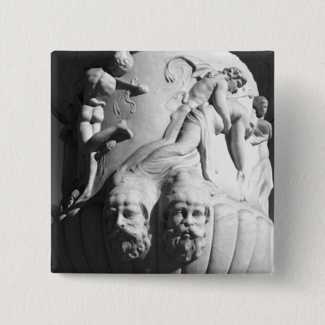 Tender Buttons Graphic Classical Urn Pin/Button (Front)