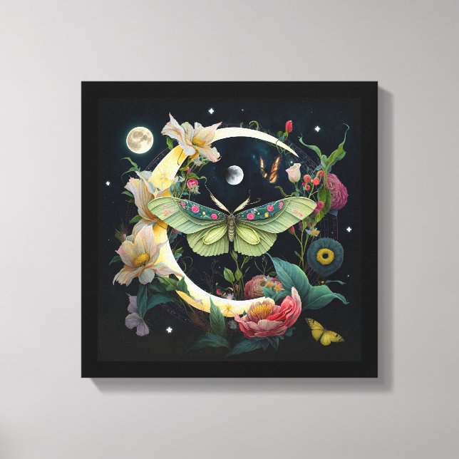 Tender canvas - Night butterfly Print (Front)