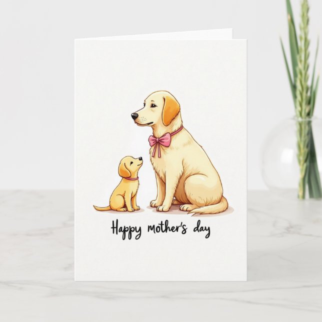Tender Dog Mothers Day Card (Front)