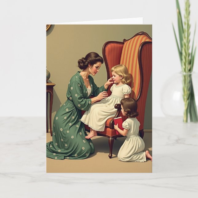 Tender Family Moment Greeting Card (Front)