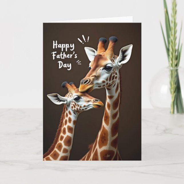 Tender Fathers Day Nuzzle Card (Front)
