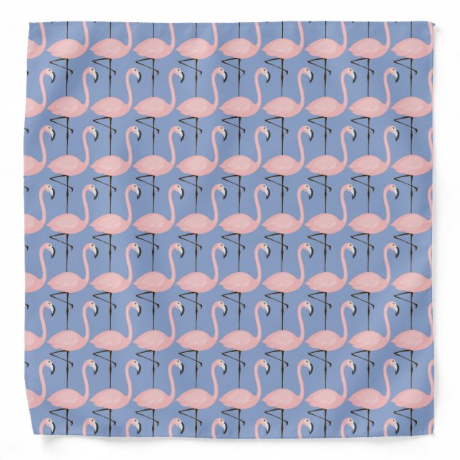 Tender Flamingo Pattern Bandana (Front)
