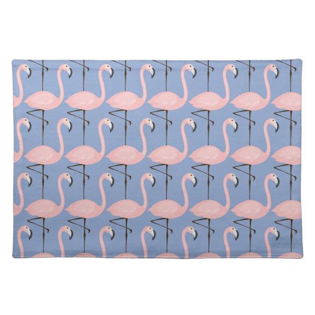 Tender Flamingo Pattern Cloth Placemat (Front)