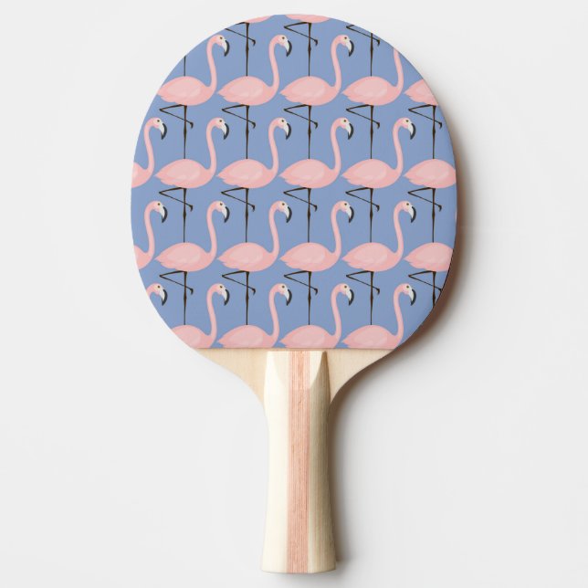 Tender Flamingo Pattern Ping-Pong Paddle (Front)