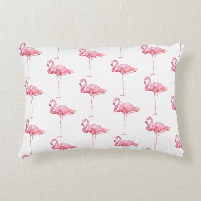 Tender Flamingo Series Design 1 Accent Pillow (Front)