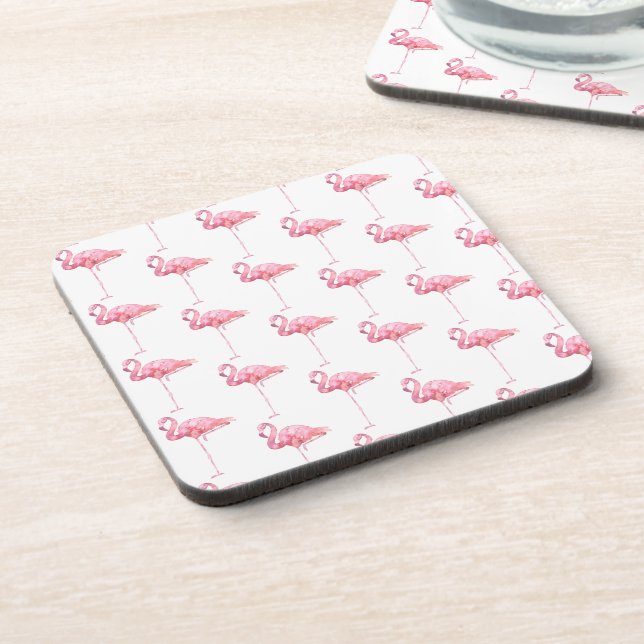 Tender Flamingo Series Design 1 Beverage Coaster (Left Side)