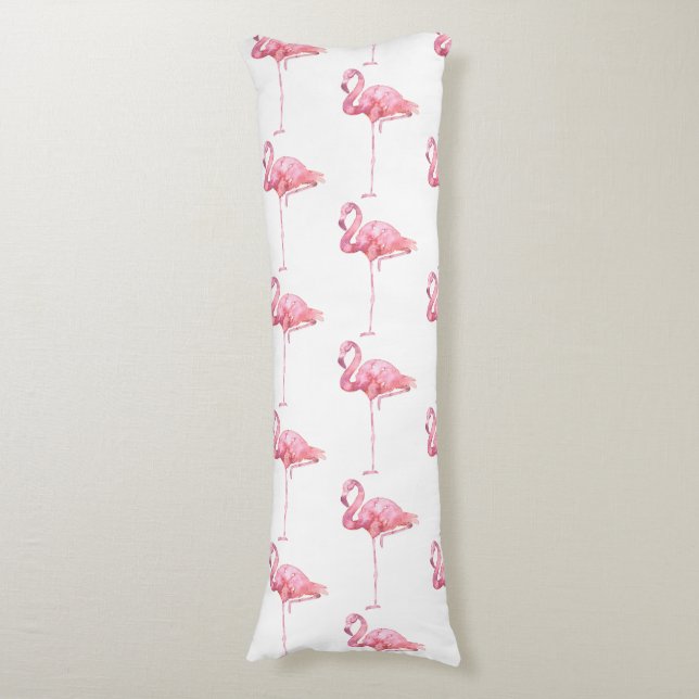 Tender Flamingo Series Design 1 Body Pillow (Front Vertical)