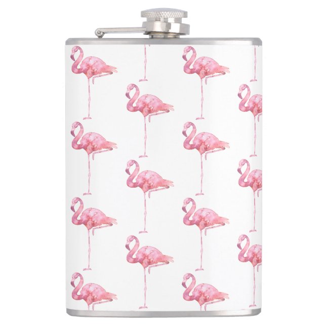 Tender Flamingo Series Design 1 Flask (Front)