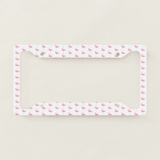 Tender Flamingo Series Design 1  License Plate Frame (Front)