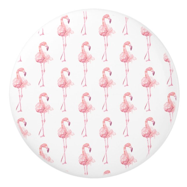 Tender Flamingo Series Design 2  Ceramic Knob (Front)