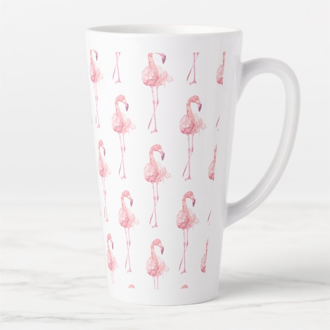 Tender Flamingo Series Design 2 Latte Mug (Right)