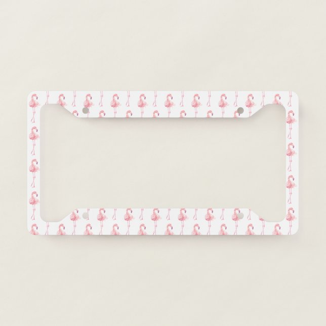 Tender Flamingo Series Design 2 License Plate Frame (Front)