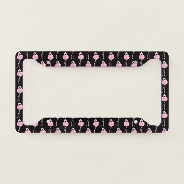 Tender Flamingo Series Design 3  License Plate Frame (Front)